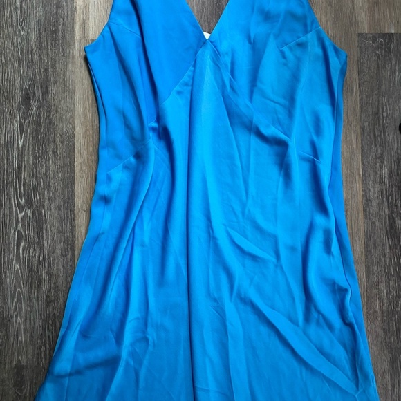 A New Day Sleeveless Blue Silky V-Neck‎ Midi Dress Size XXL NWT - Picture 6 of 7